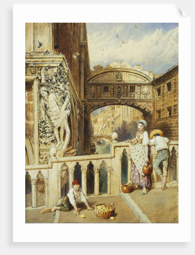 The Bridge of Sighs, Venice by Myles Birket Foster