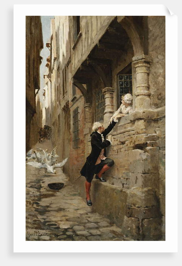 A Narrow Escape by Maurice Leloir