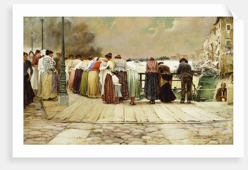 On the Bridge, 1893 by Enrique Serra
