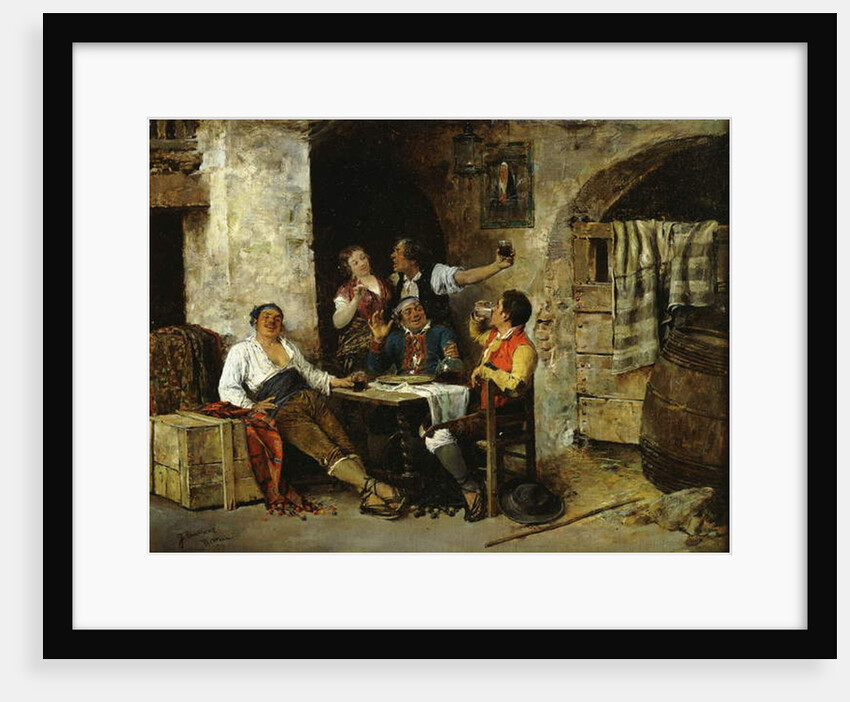 In the Tavern by Jose Benlliure y Gil