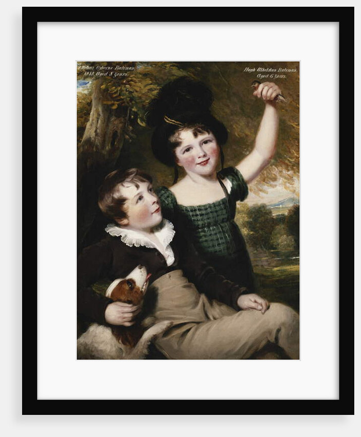 Portrait of Thomas Osborne Bateman, Aged 8, with his Brother, Hugh Athelstan, Aged 6, 1818 by Thomas Barber