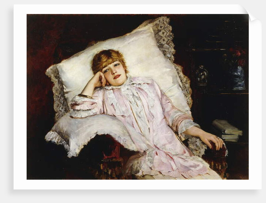 Portrait of the Actress Jeanne Samary Seated Three-Quarter Length, by French School