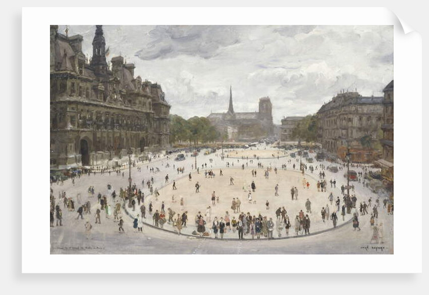 Le Place de Hotel d'Ville, Paris by Jean-Louis Lefort