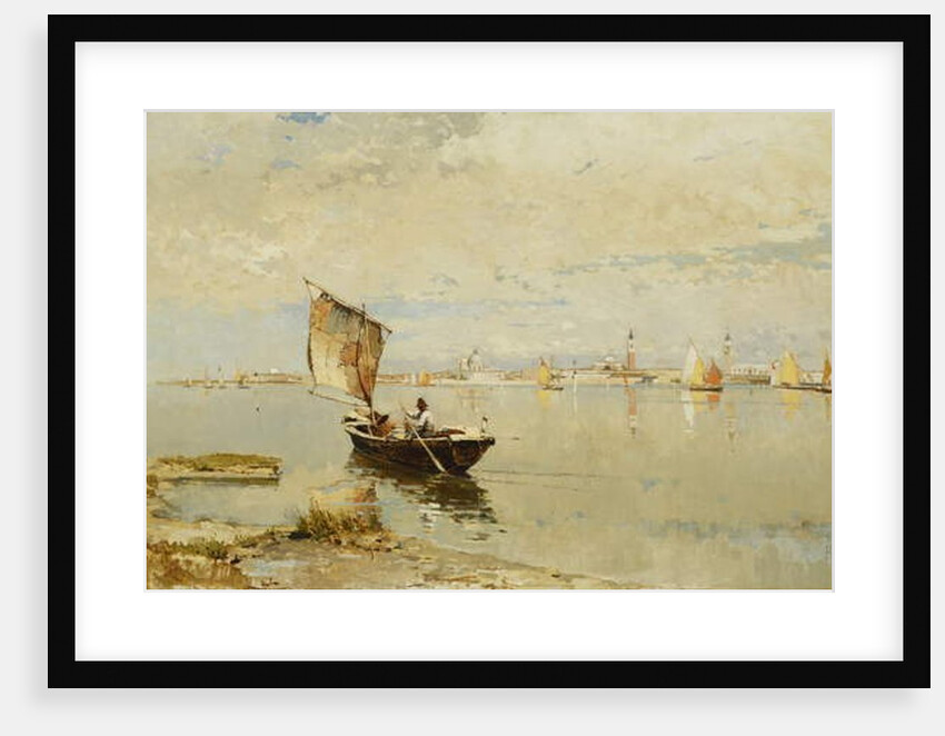 On the Lagoon, 1882 by Pietro Fragiacomo