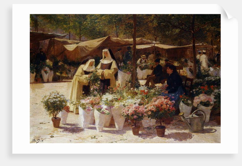 The Flower Market by Victor Gabriel Gilbert