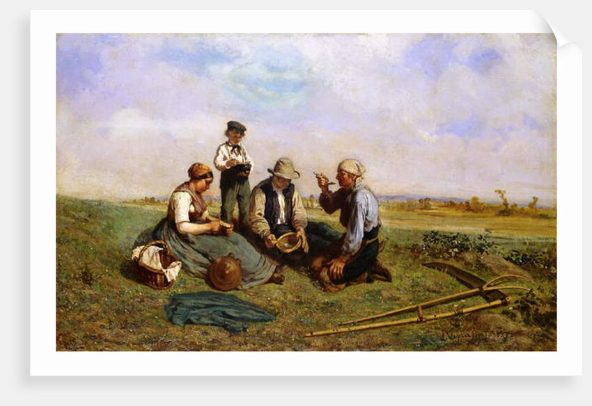 The Haymakers' Lunch, 1857 by Jules Veyrassat