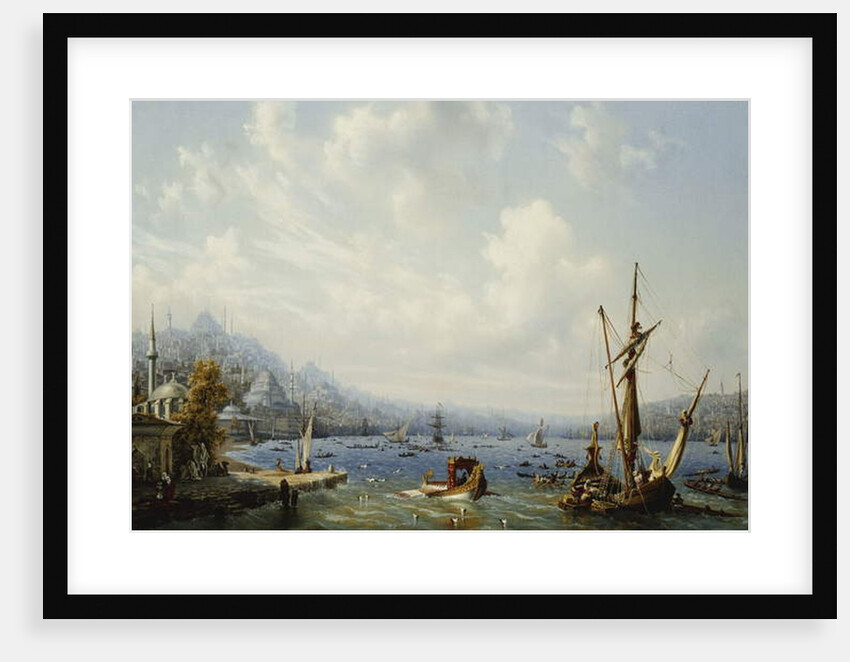 Boats on the Bosphorous, off Constantinople, 1846 by Auguste Etienne Francois Mayer