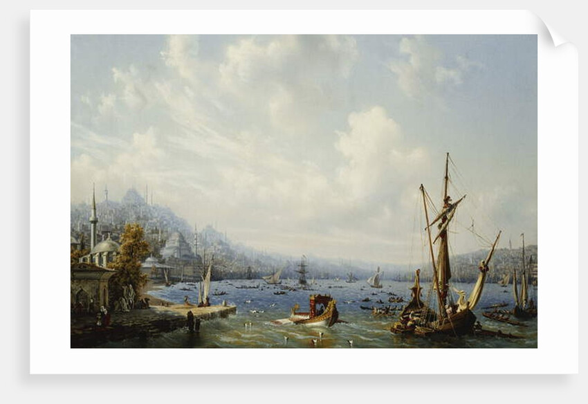 Boats on the Bosphorous, off Constantinople, 1846 by Auguste Etienne Francois Mayer