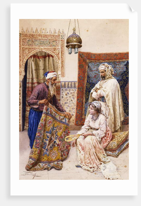 The Carpet Seller by Giulio Rosati