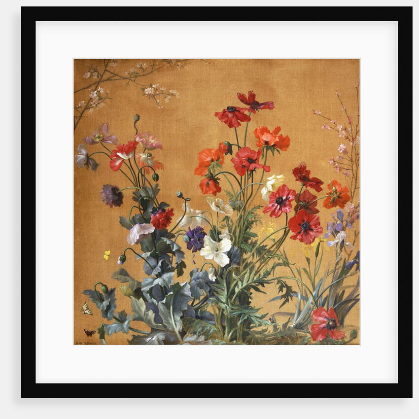 Poppies, Irises and Blossom by Jean Benner