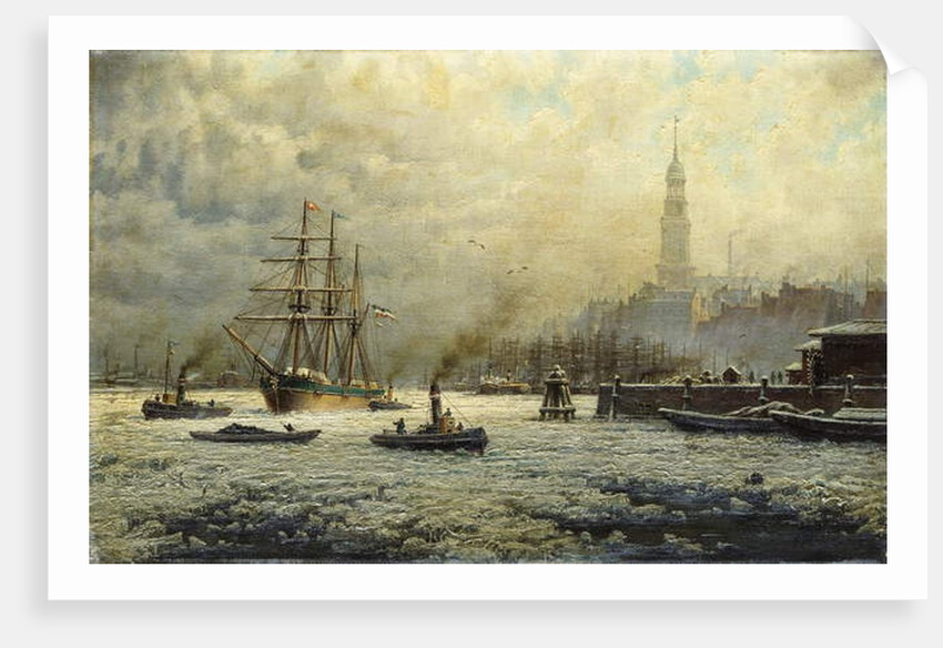 The Port of Hamburg, 1893 by Georg Schmitz