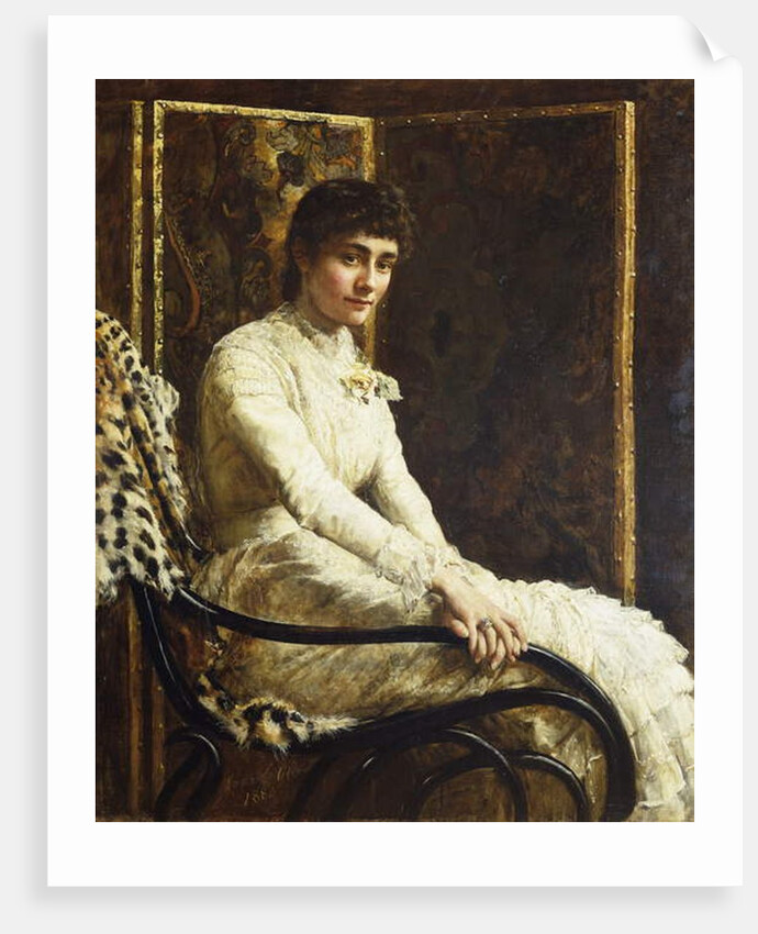 Portrait of the Artist's Wife Marian Huxley in her Wedding Dress, 1880 by John Collier