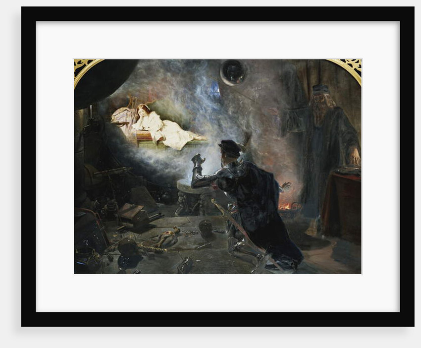 The Earl of Surrey 'Beholding the Fayre Geraldine in the Mirror', 1853 by Edward Henry Corbould