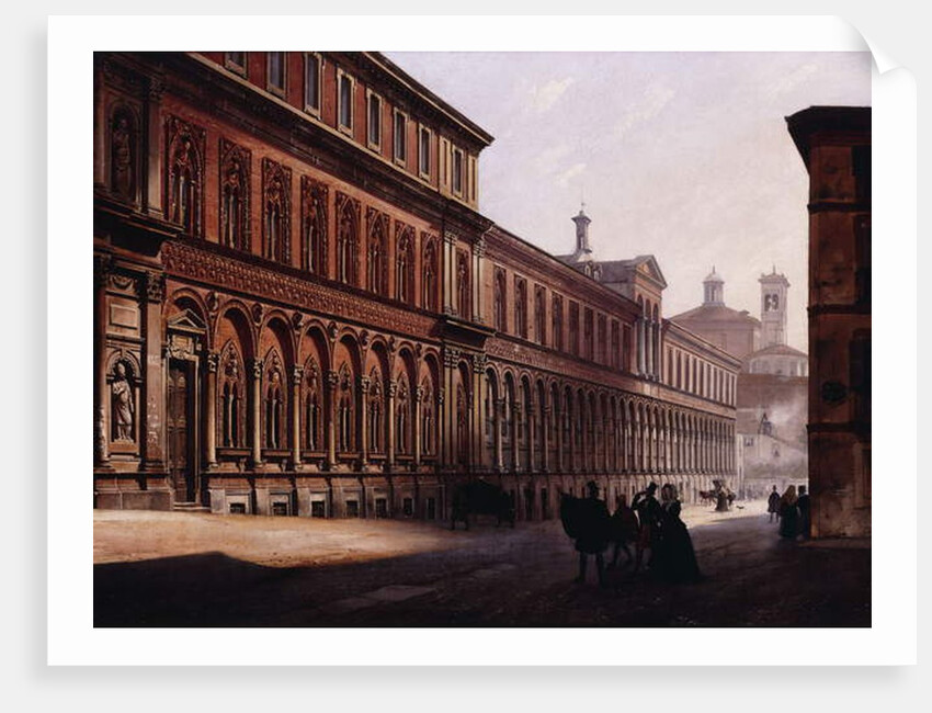 The Ca' Grande in the Via Festa del Perdona, with S, 1842 by Luigi Premazzi