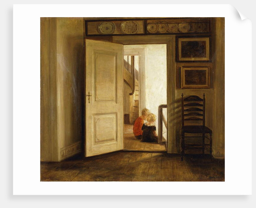 Children in an Interior by Carl Holsoe