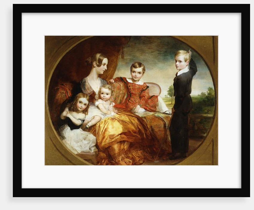 A Group Portrait of a Lady with her Four Children on a Terrace, 1843 by George Frederic Watts