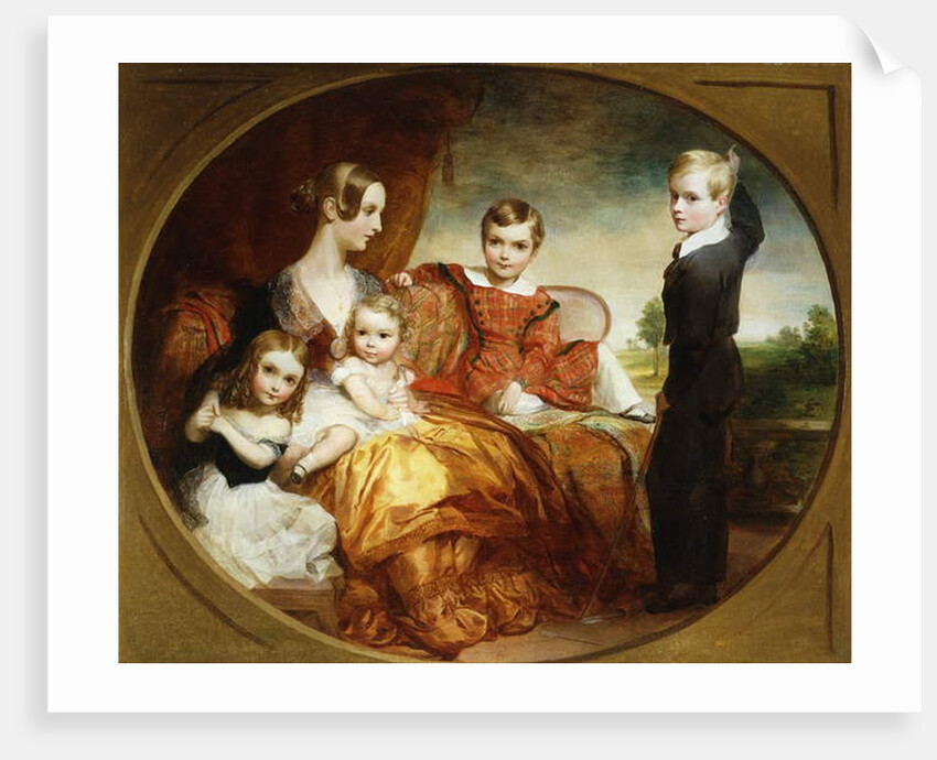 A Group Portrait of a Lady with her Four Children on a Terrace, 1843 by George Frederic Watts