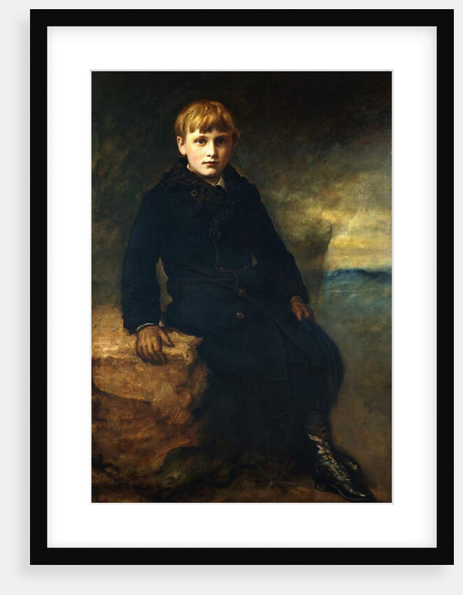 Portrait of Cecil Webb, seated full length, wearing a Black Coat with a Fur Collar, 1887 by John Everett Millais