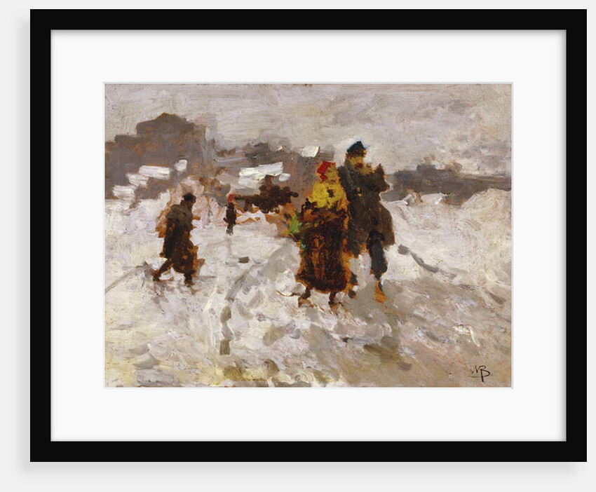 Figures in the Snow by Mose Bianchi