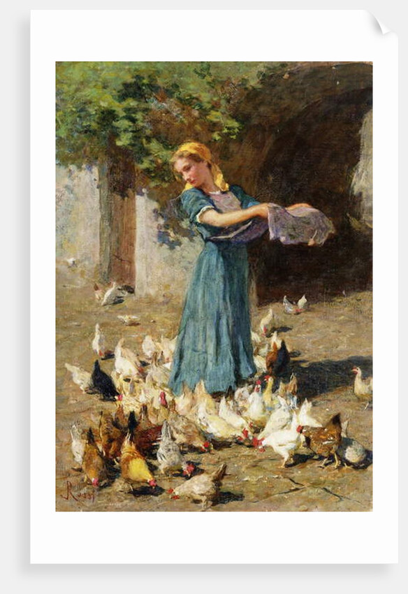 Feeding the Chickens by Luigi Rossi