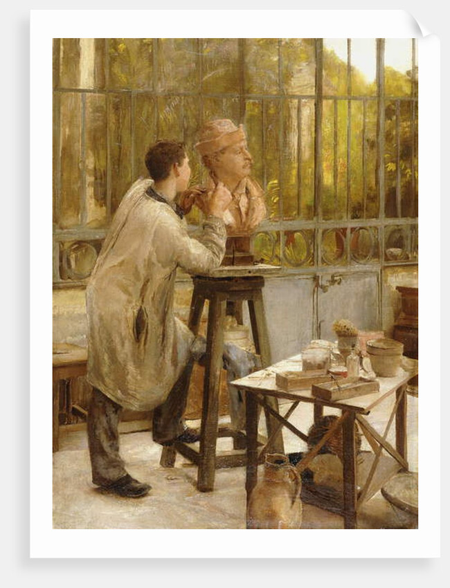 A Sculptor in his Studio by Edouard-Joseph Dantan