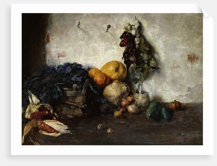 A Still-Life of Vegetables by a Wall, 1890 by Albin Egger-Lienz