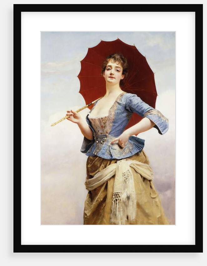A Lady with a Parasol by Gustave Jacquet
