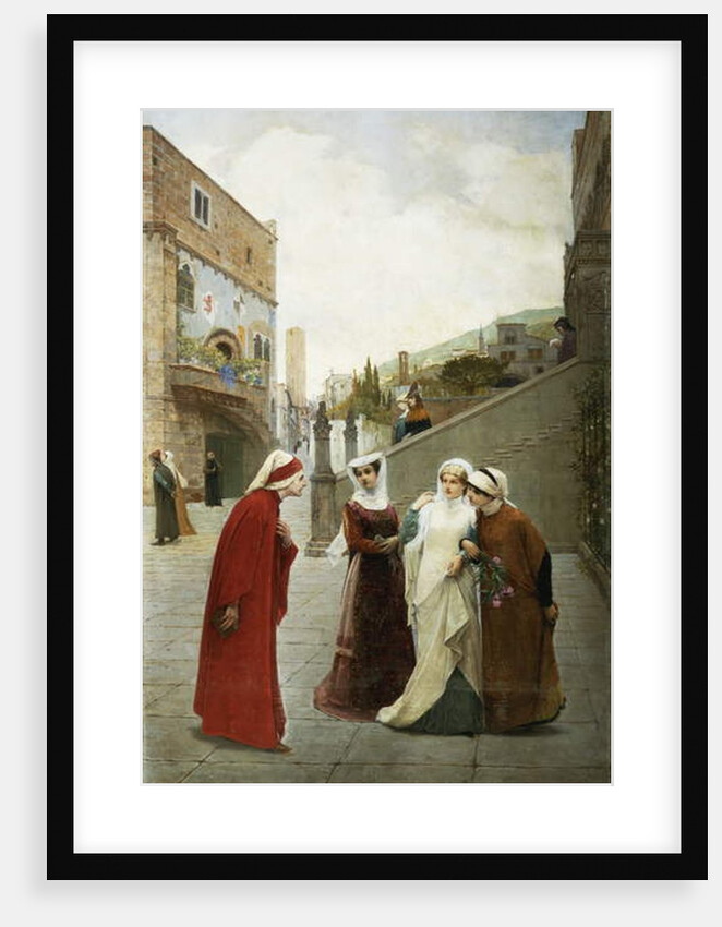 The Meeting of Dante and Beatrice, 1889 by Lorenzo Valles