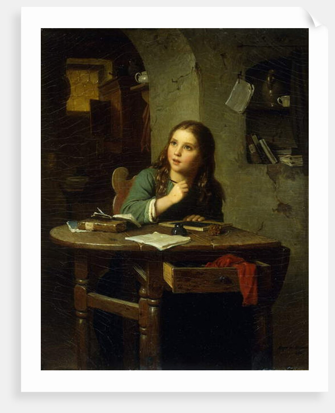 The Young Schoolgirl, 1864 by Johann Georg Meyer