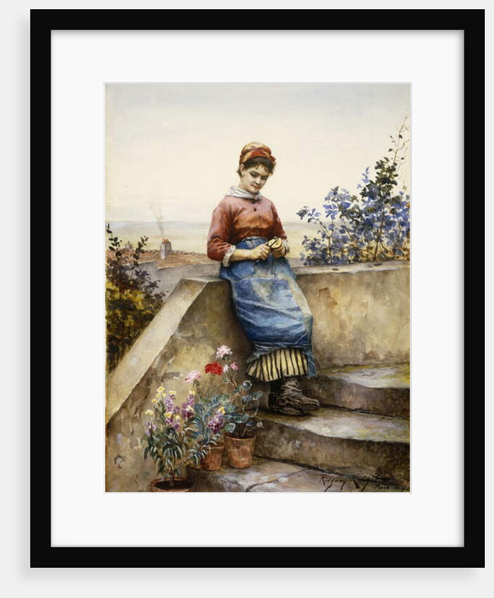 Peeling an Apple, 1884 by Daniel Ridgway Knight