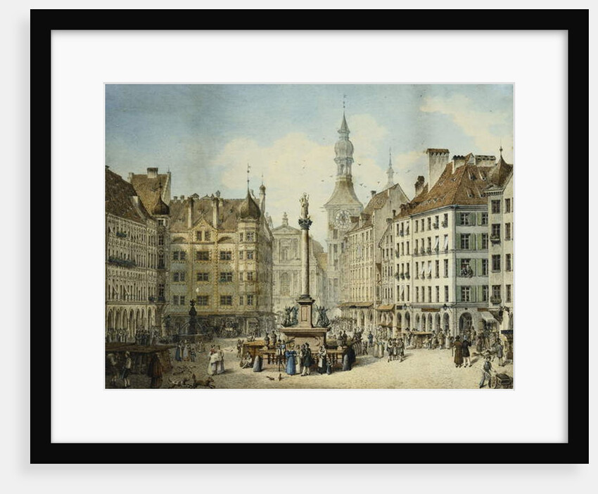 The Schrannenplatz, Munich, 1835 by Simon Quaglio