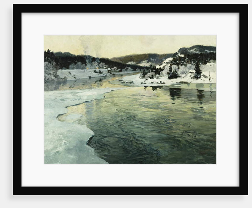 Winter on the Mesna River Near Lillehammer, c. 1905-06 by Fritz Thaulow