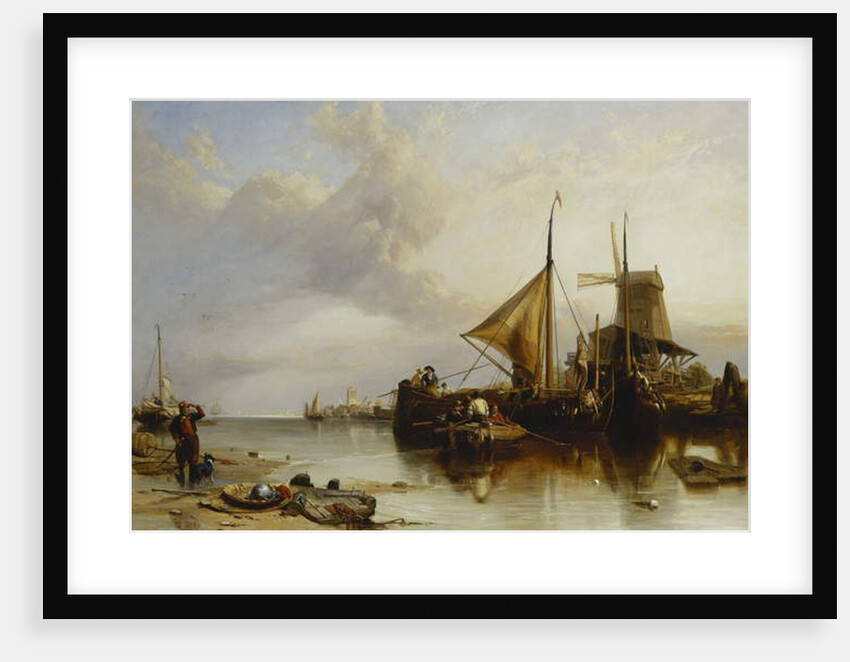 A Scene Near Monnikendam on the Zuyder Zee by William Clarkson Stanfield