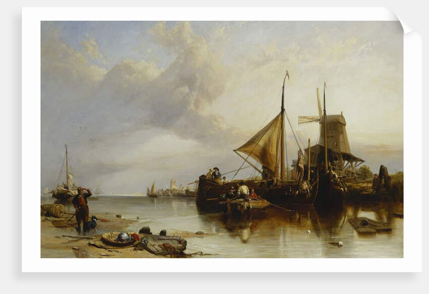 A Scene Near Monnikendam on the Zuyder Zee by William Clarkson Stanfield