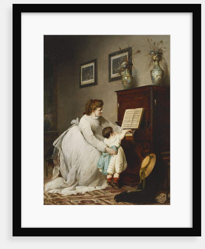 The First Lesson by George Frederick Folingsby