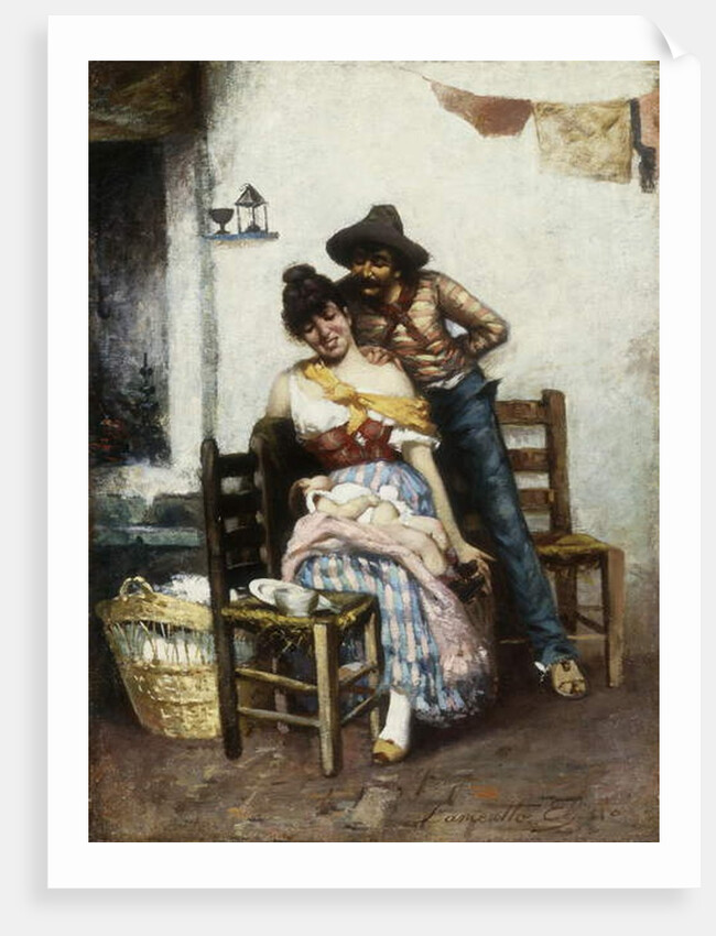 The Happy Family, 1860 by Egisto Lancerotto