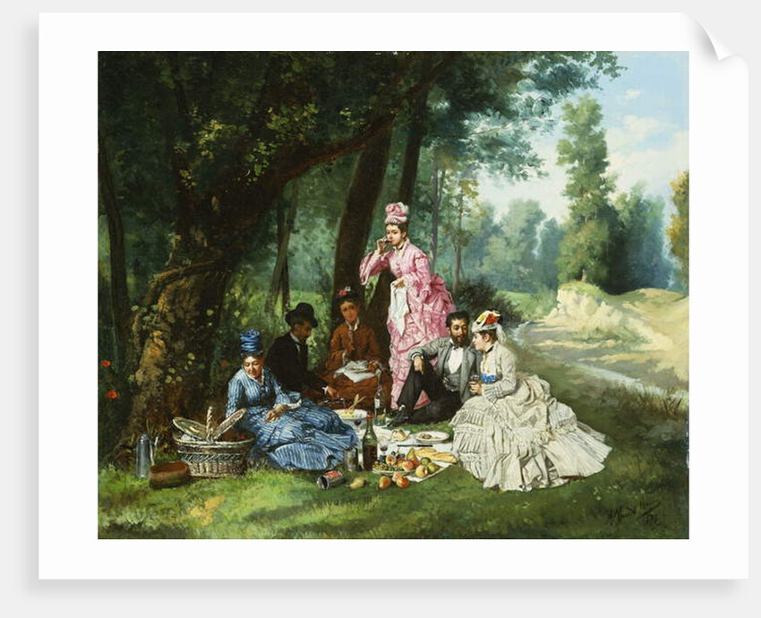 The Picnic, 1874 by Antonio Garcia Mencia