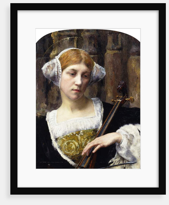 The Celloist; La Femme au Violoncelle by Friedrich Edouard Meyerheim