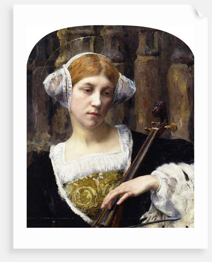 The Celloist; La Femme au Violoncelle by Friedrich Edouard Meyerheim