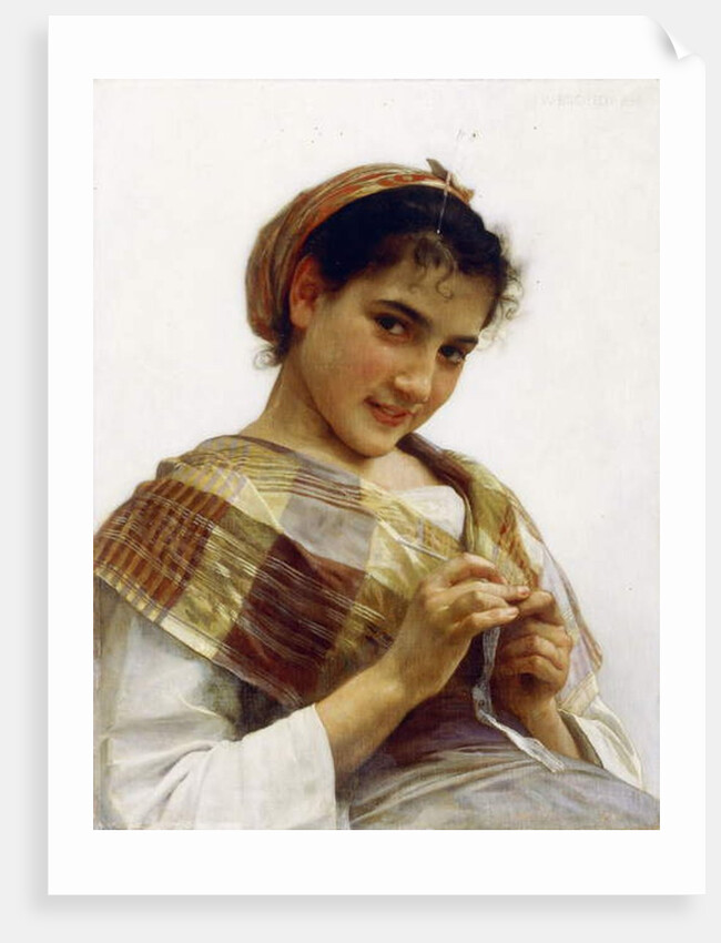 A Breton Girl, 1889 by William-Adolphe Bouguereau