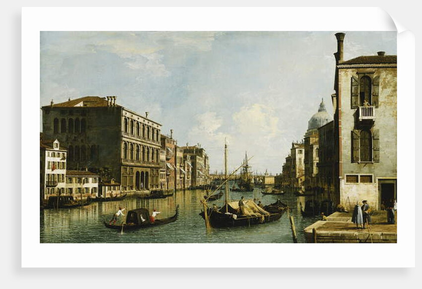 The Grand Canal, Venice, Looking East from the Campo S. Vio by Canaletto