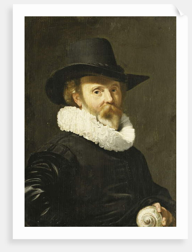 A Conchologist Holding a Nautilus Shell by Thomas de Keyser