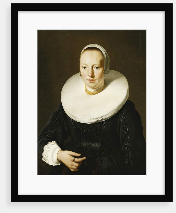 Portrait of a Lady, Half Length, in a Black Applique Stomacher and Dress and a Millstone Ruff, by Jacob or Jacques van Loo