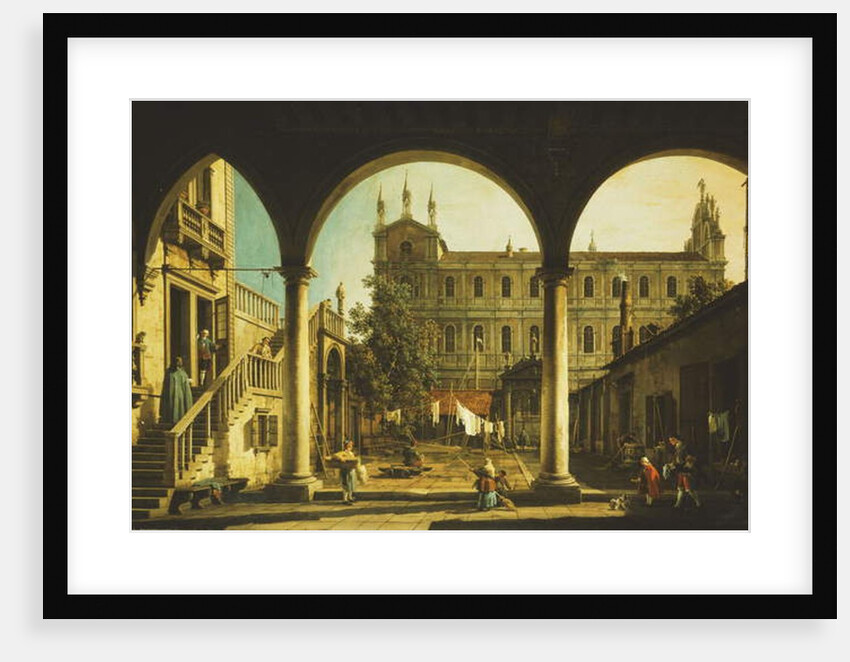 A Capriccio of the Scuola di San Marco, Venice by Canaletto