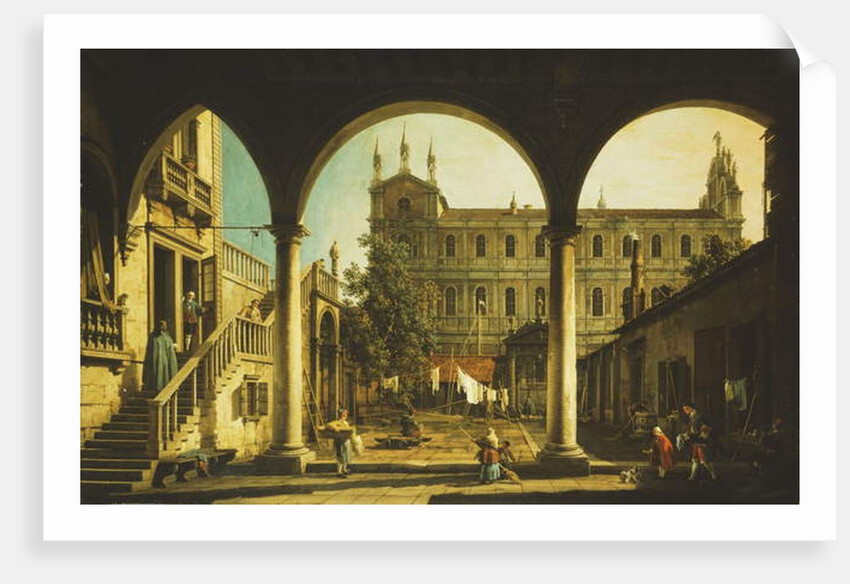 A Capriccio of the Scuola di San Marco, Venice by Canaletto