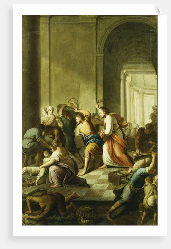 Christ Driving the Money-Changers from the Temple by Eustache (school of) Le Sueur