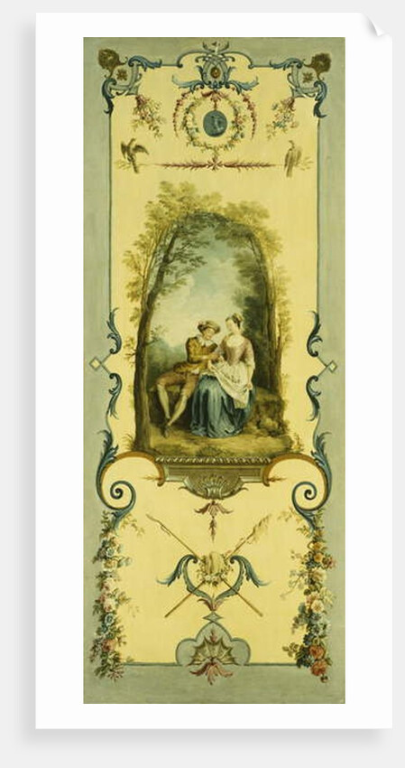 Three Decorative Panels with Allegories of Winter, Summer and Autumn by Nicolas (school of) Lancret