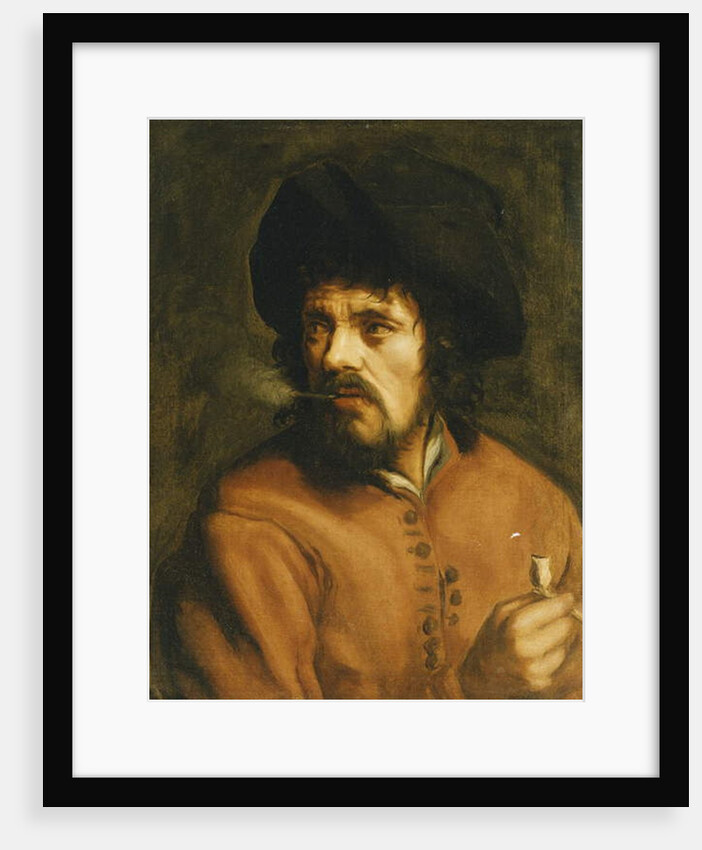 A Man Smoking a Clay Pipe by Jan Cossiers