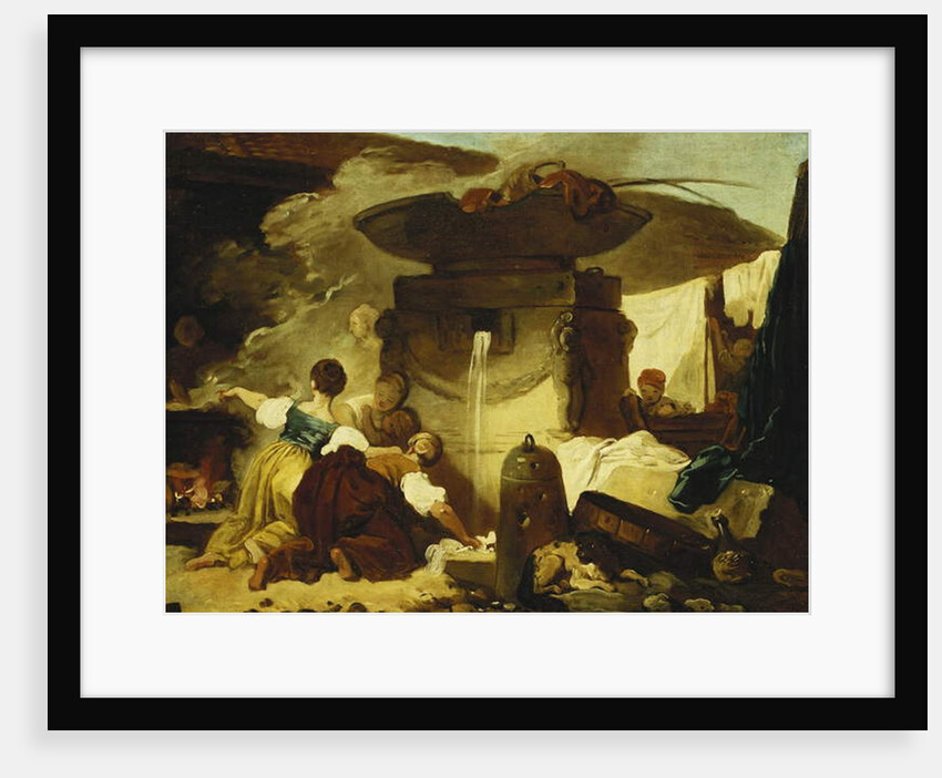 Les Blanchisseuses a la Fontaine by Jean-Honore Fragonard