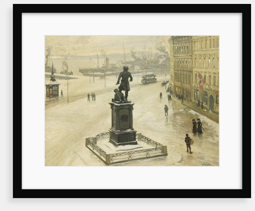 The Statue of Tordenskiold Facing Piperviken, Oslo Harbour, 1906 by Paul Fischer